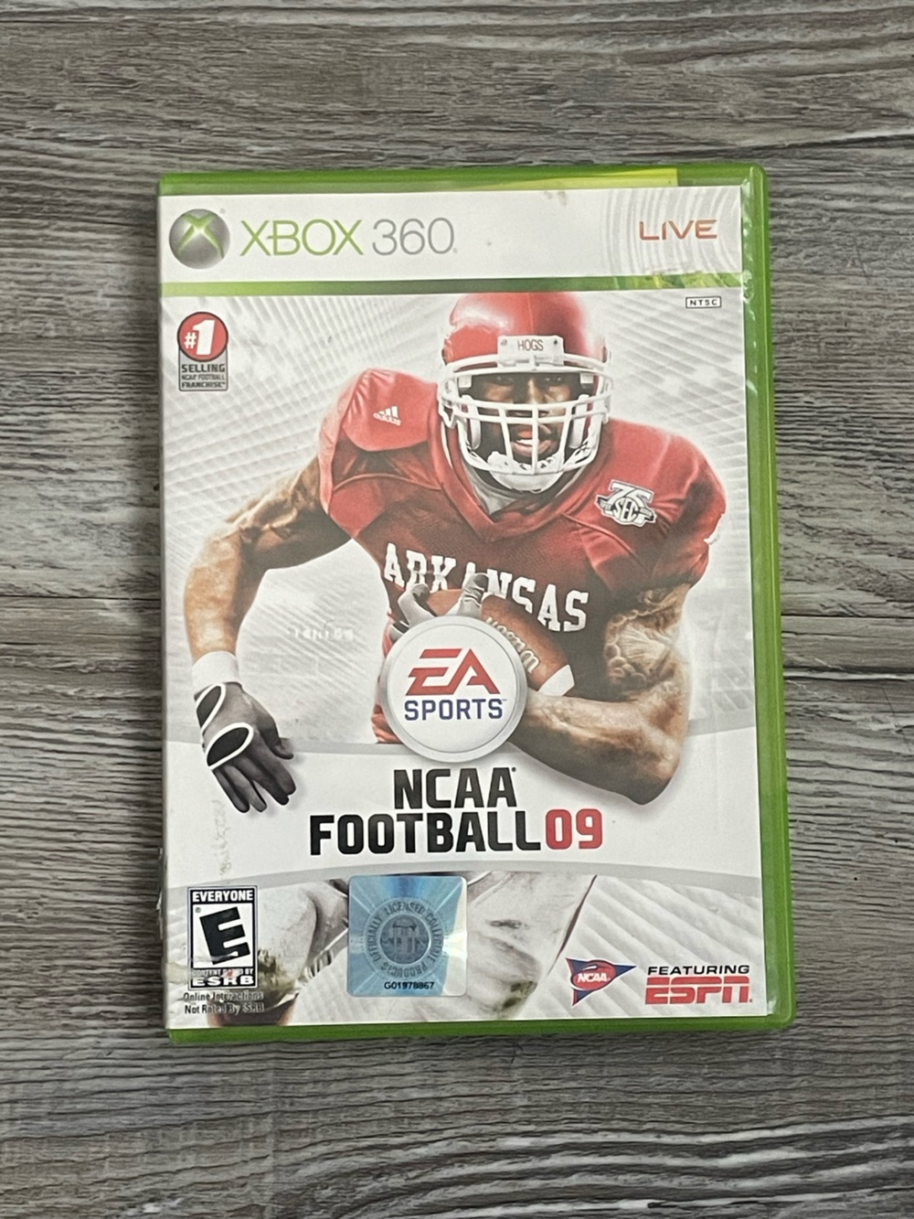 NCAA Football 09 Xbox 360 Game - Red & White Cover